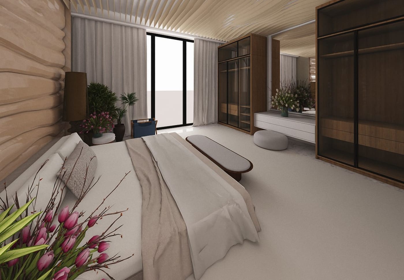Mid-century bedroom