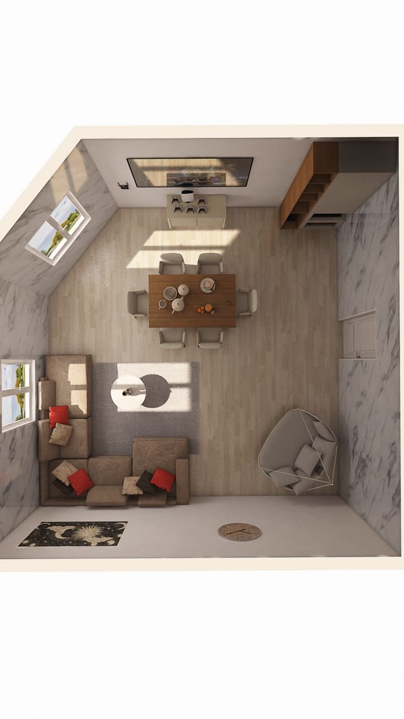 Mid-century living room