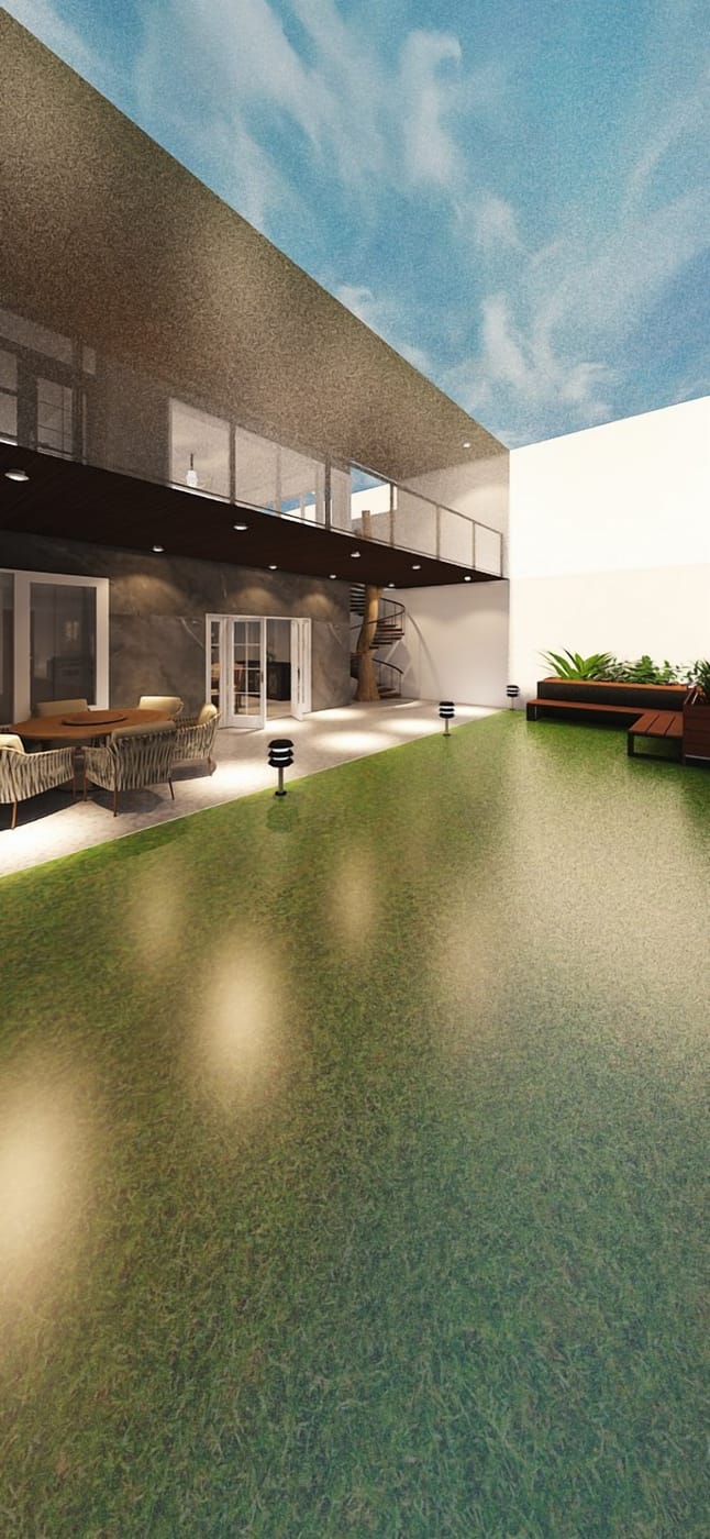 Contemporary outdoor space