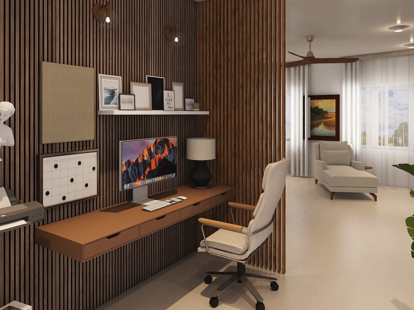 Mid-century home office