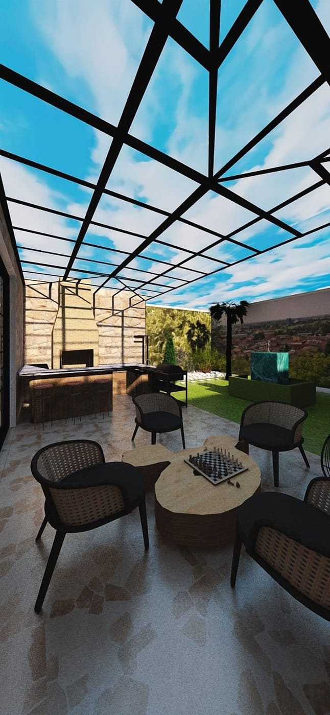 Contemporary outdoor space