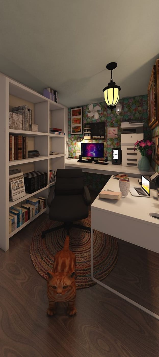 Eclectic home office