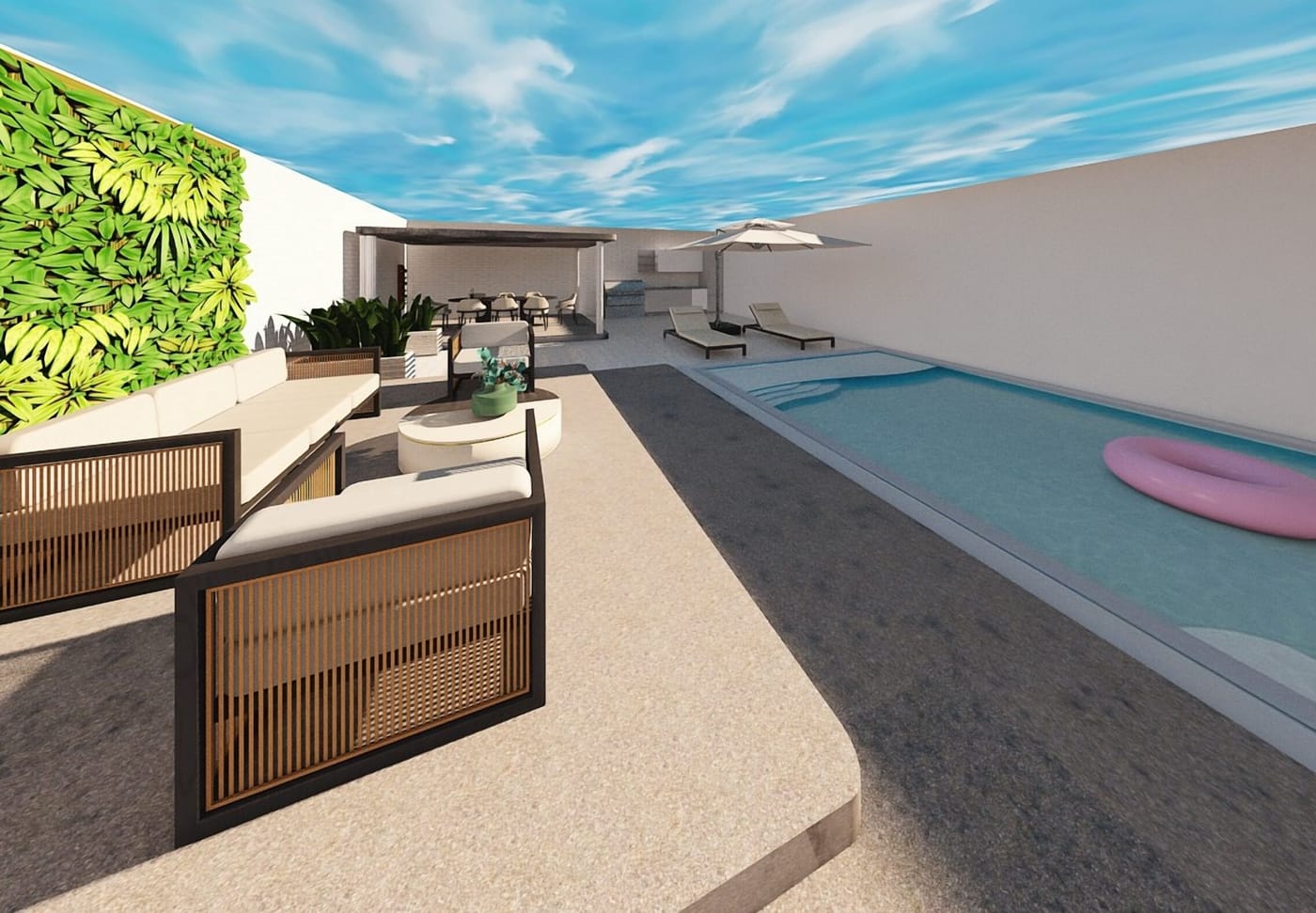 Contemporary outdoor space