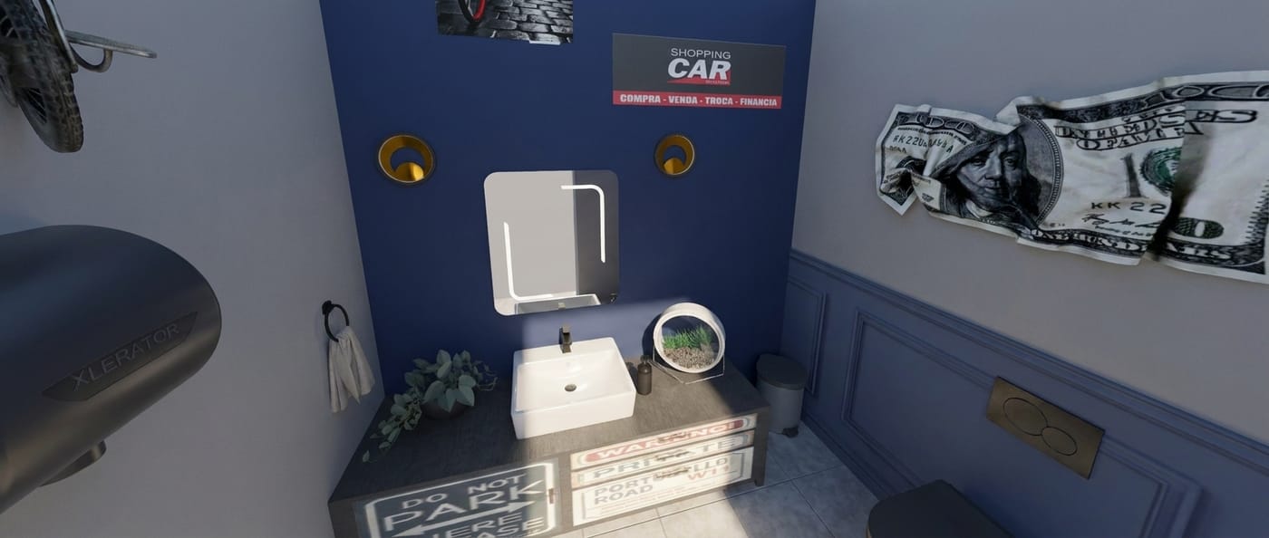 Eclectic bathroom
