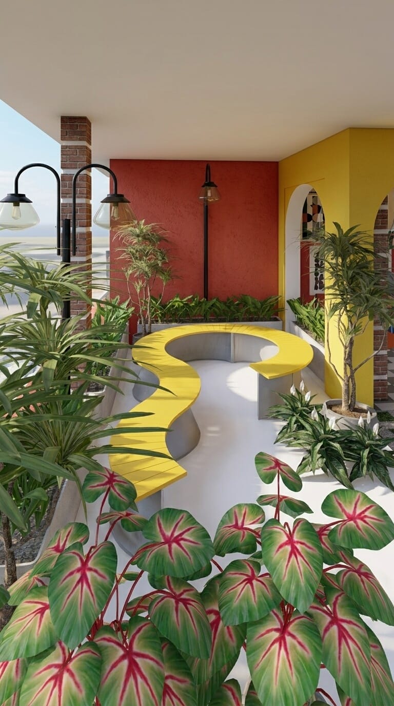 Mid-century outdoor space