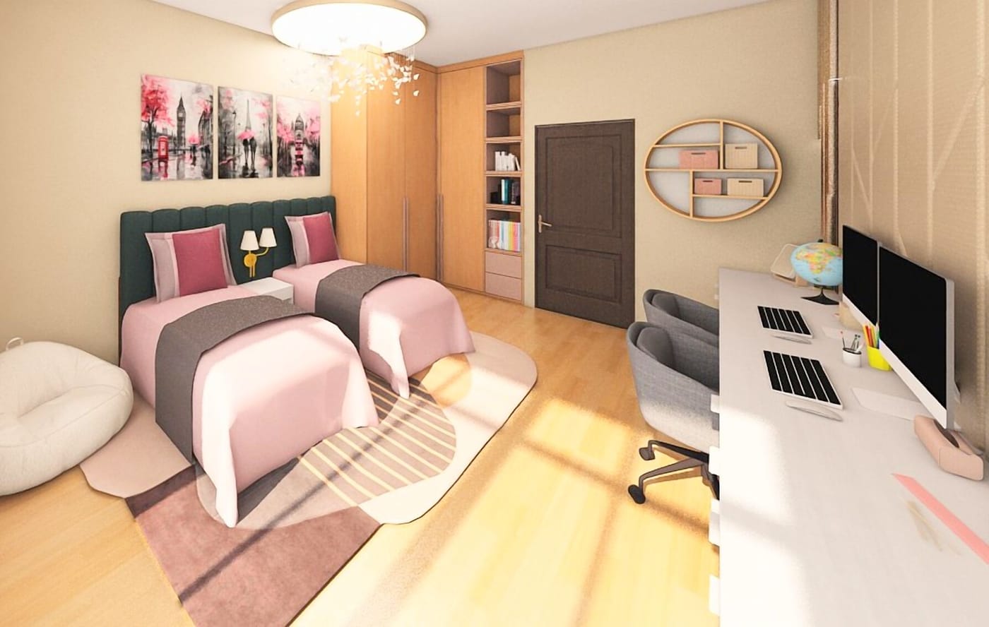 Mid-century bedroom