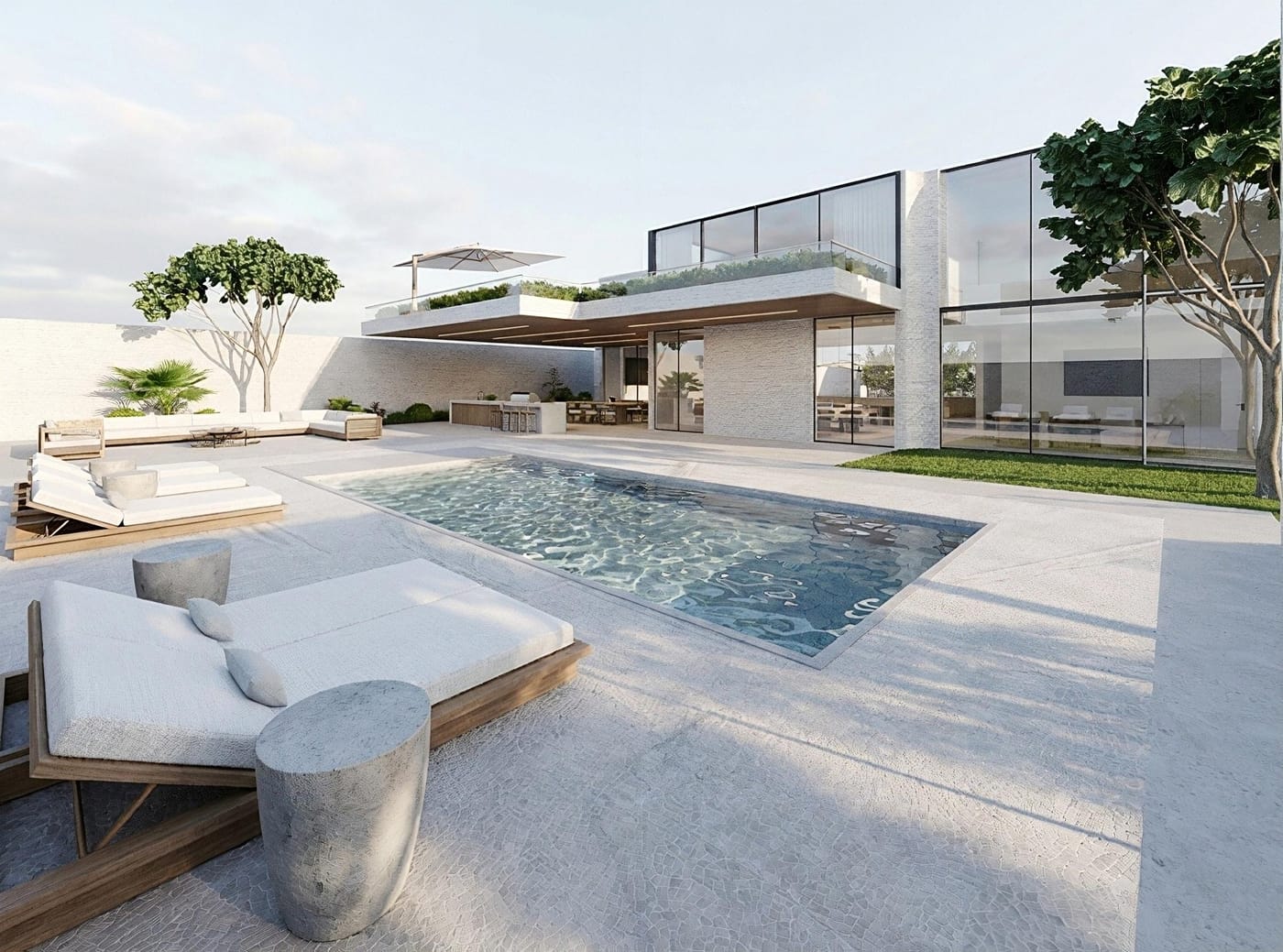 Mid-century outdoor space
