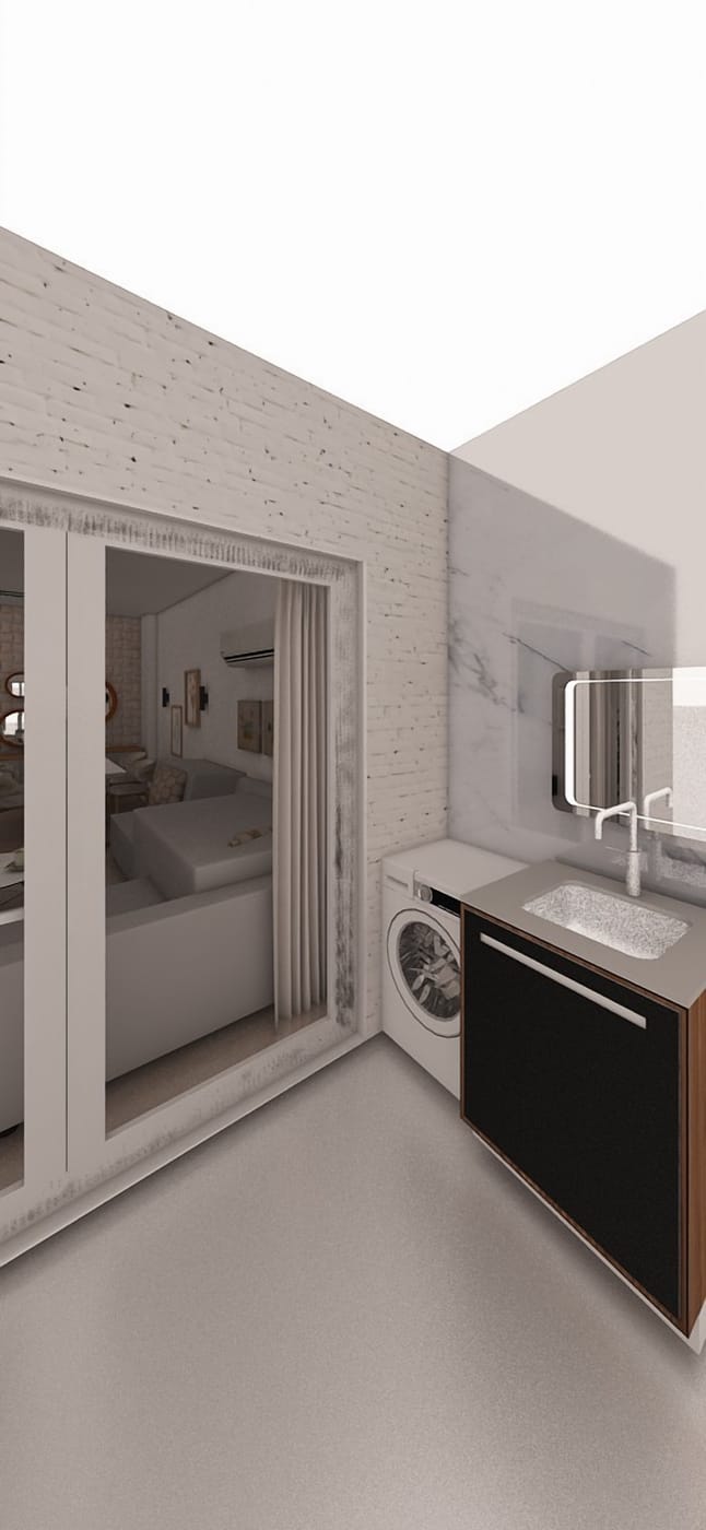 Mid-century laundry room