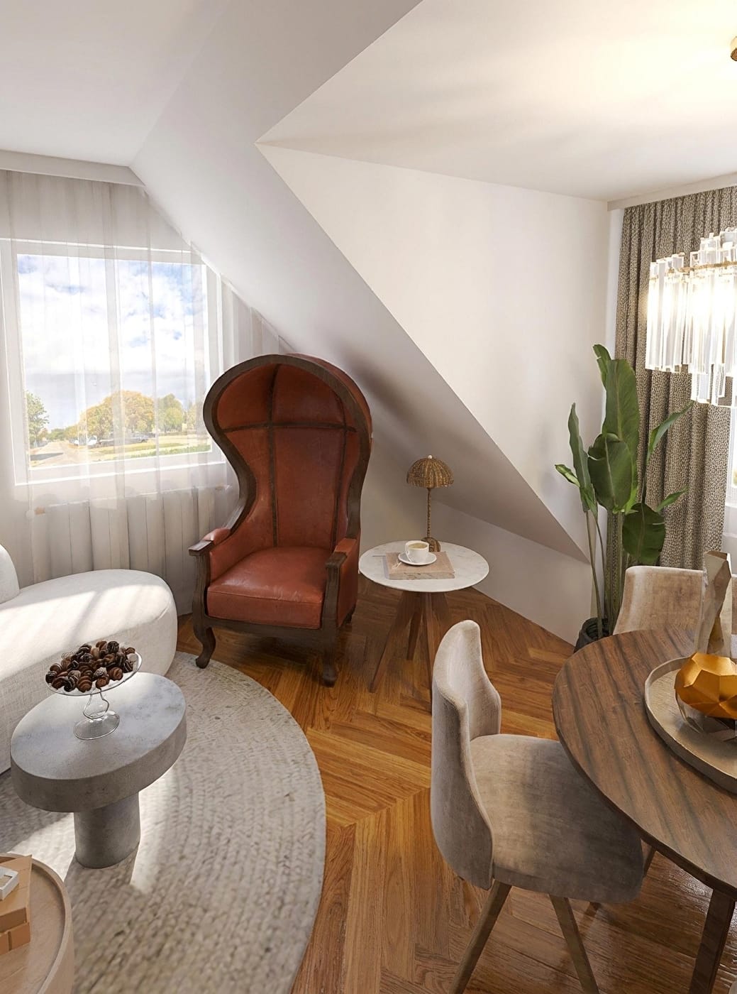 Eclectic living room