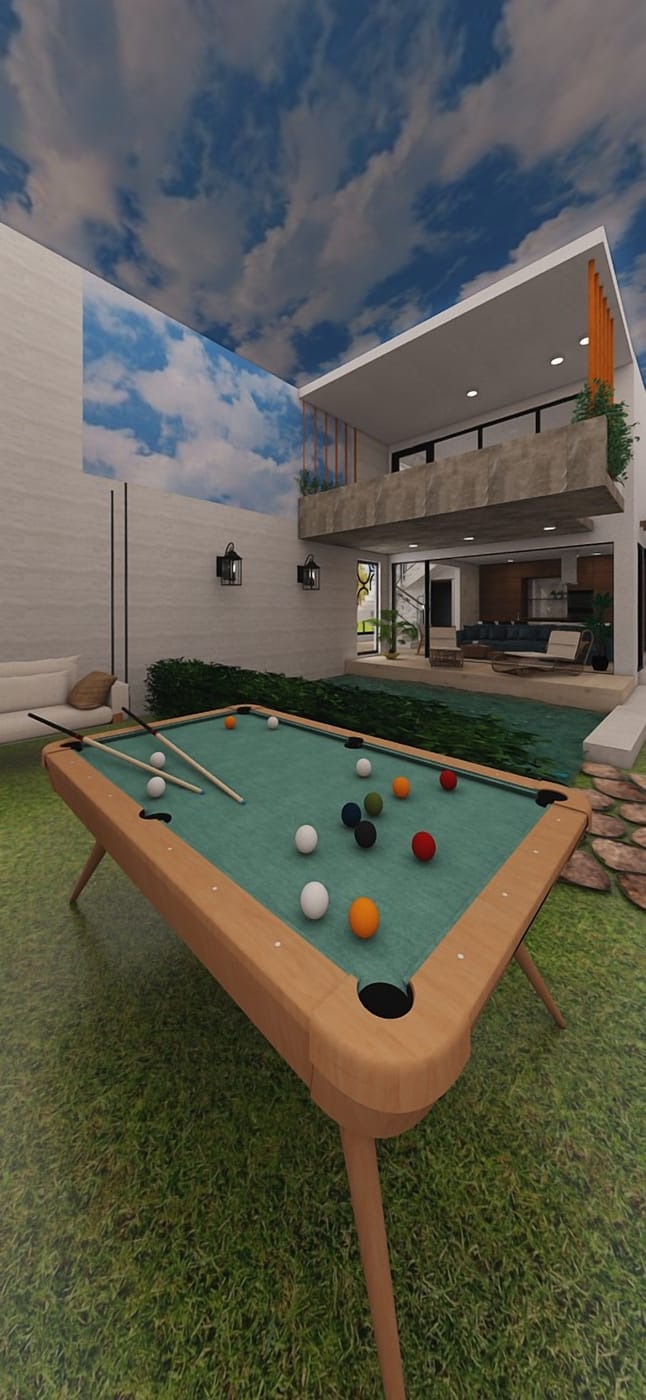 Contemporary outdoor space