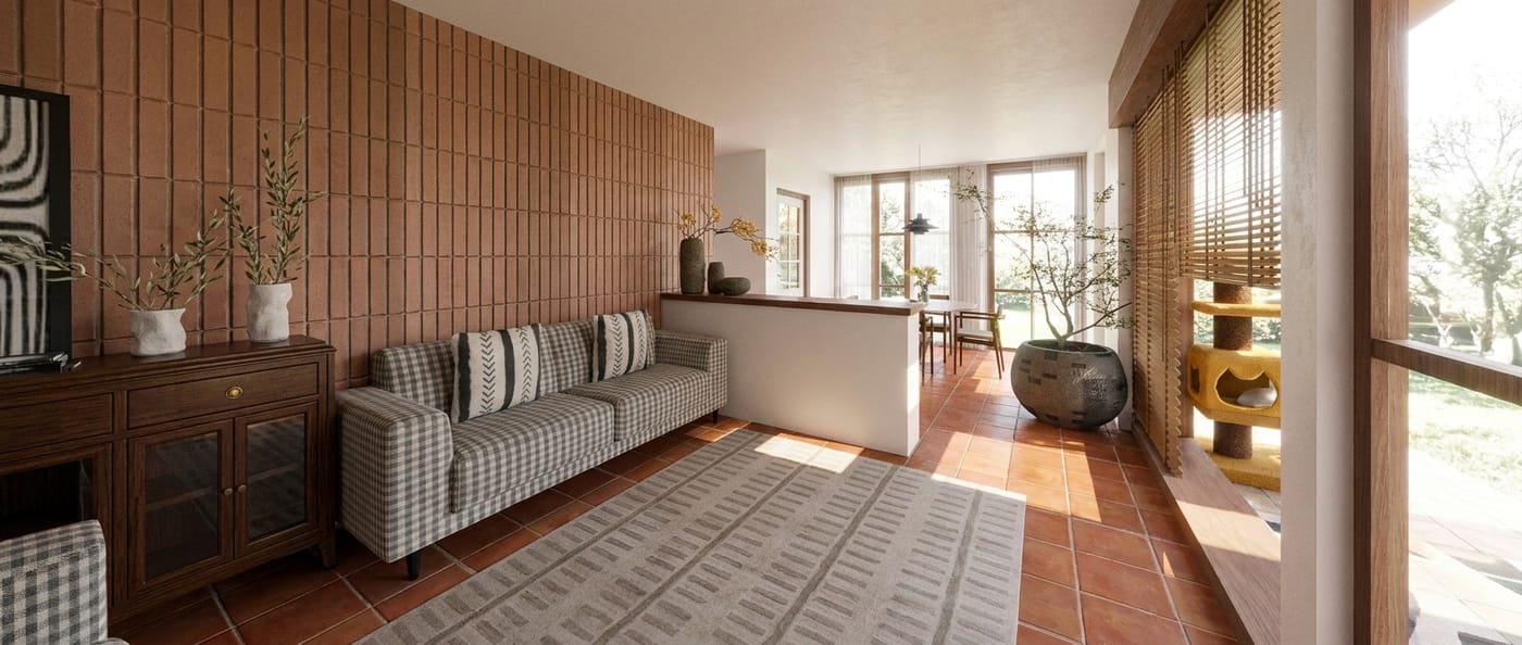 Mid-century living room