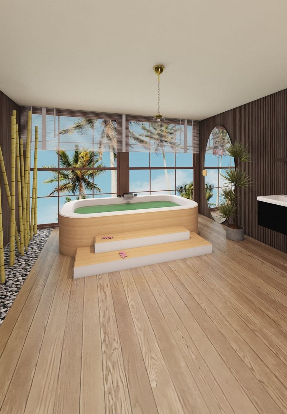 Tropical bathroom