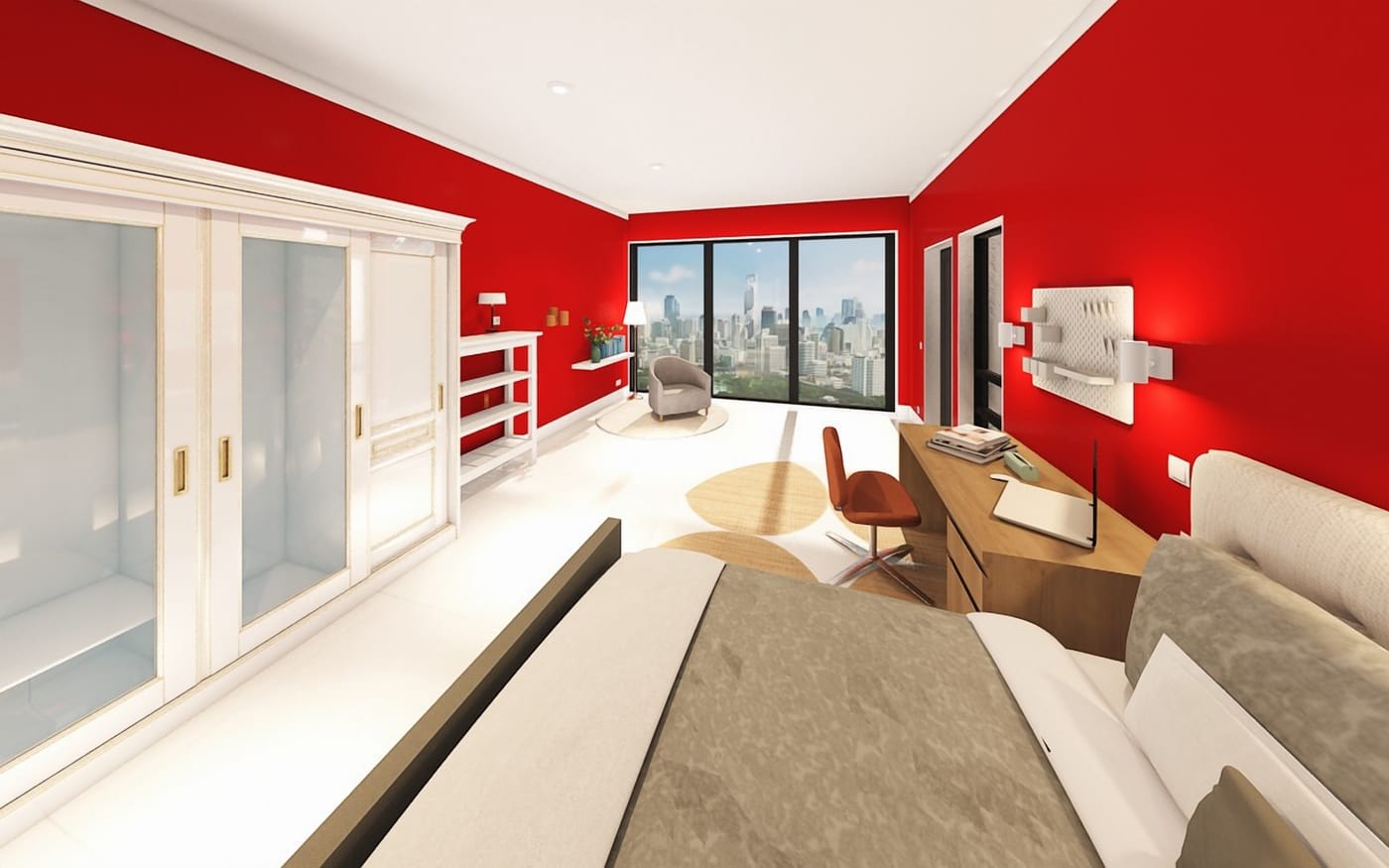 Mid-century bedroom