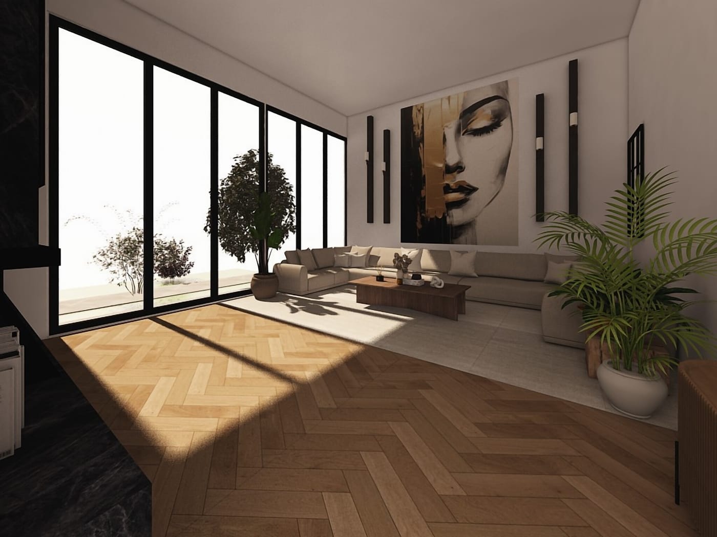 Mid-century living room