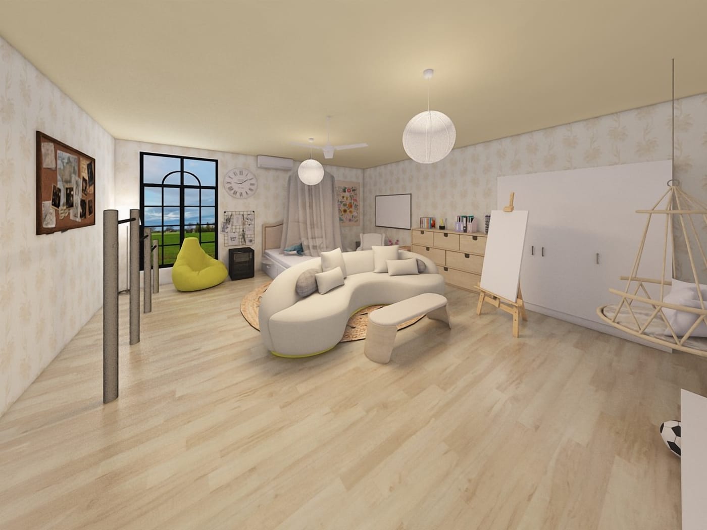 Boho kids room