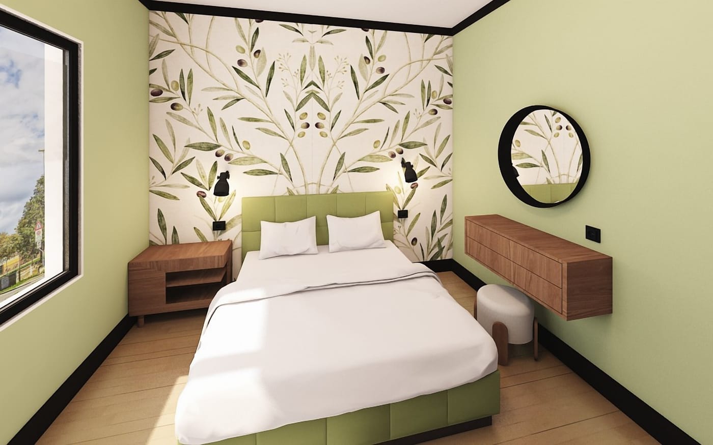 Mid-century bedroom