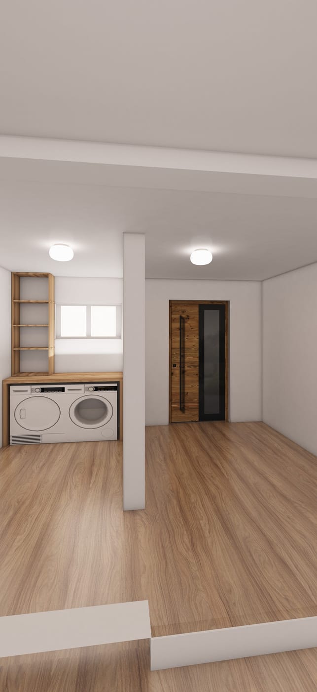 Mid-century laundry room