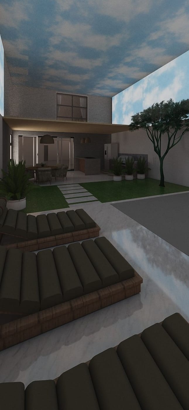 Mid-century outdoor space
