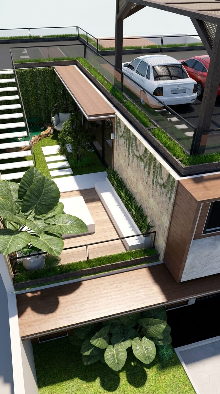 Mid-century outdoor space
