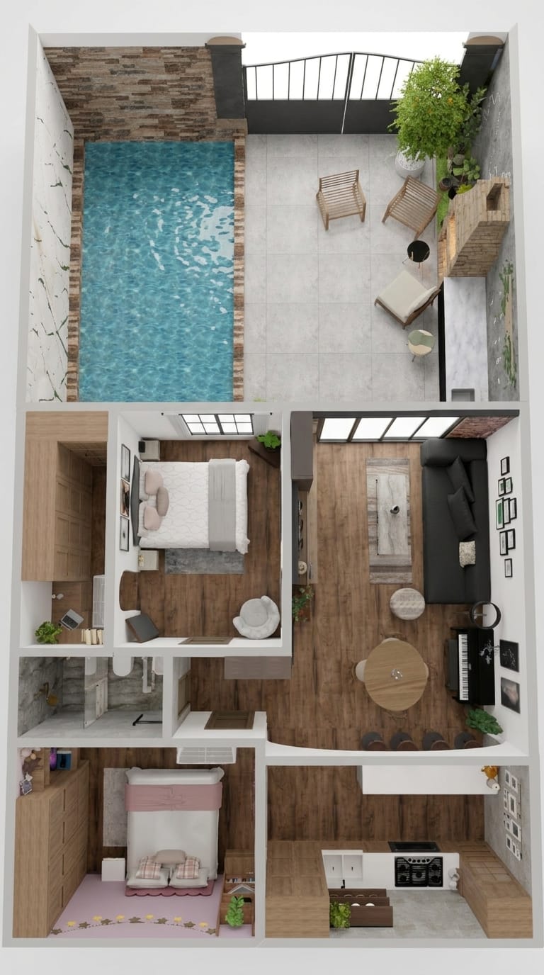 Mid-century floor plan