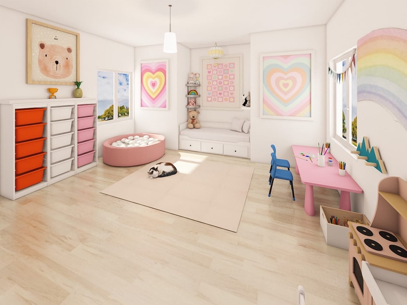 Boho kids room