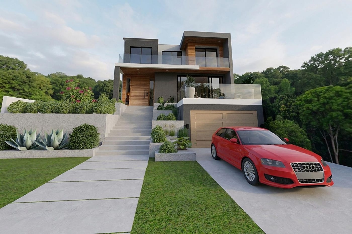 Contemporary outdoor space