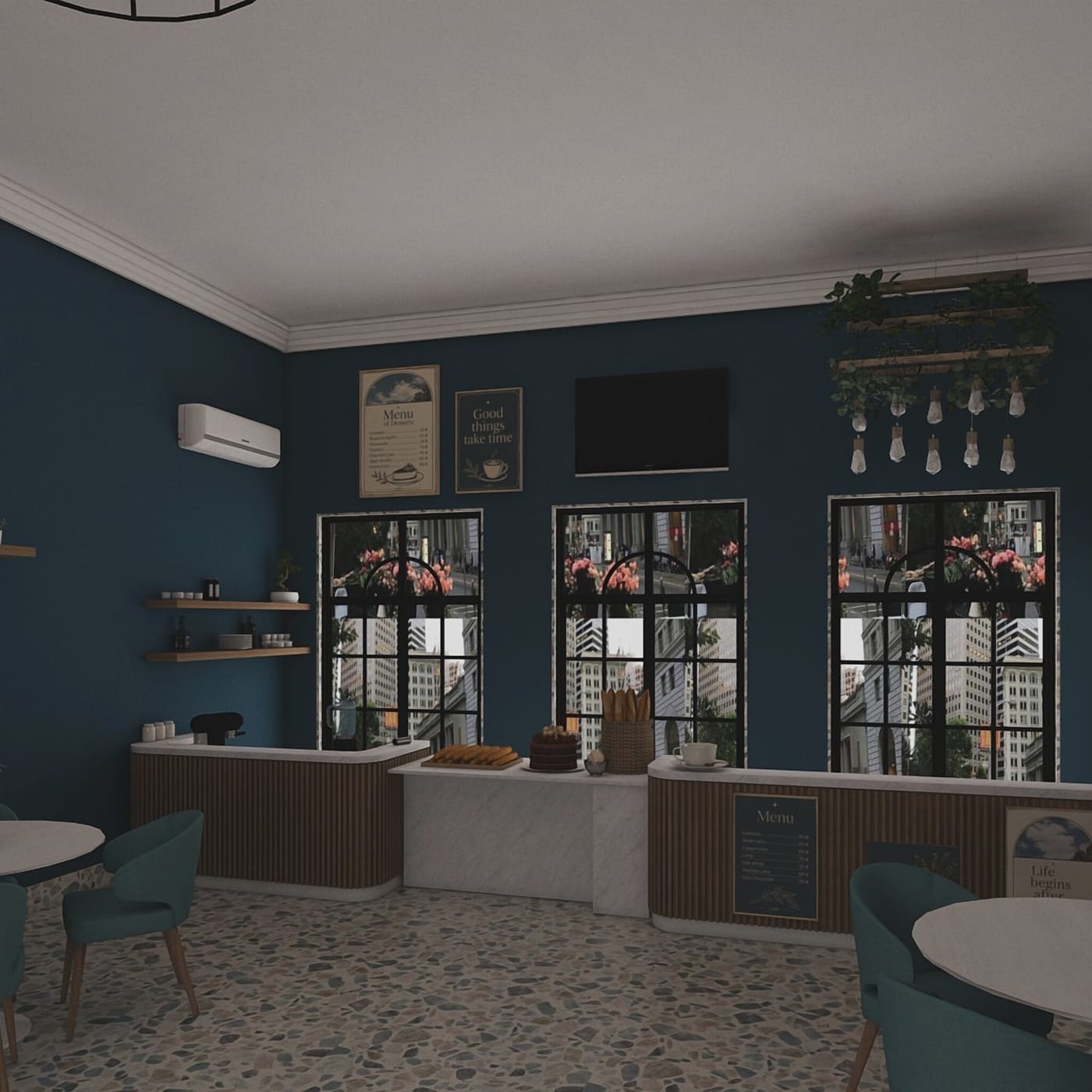 Contemporary cafe