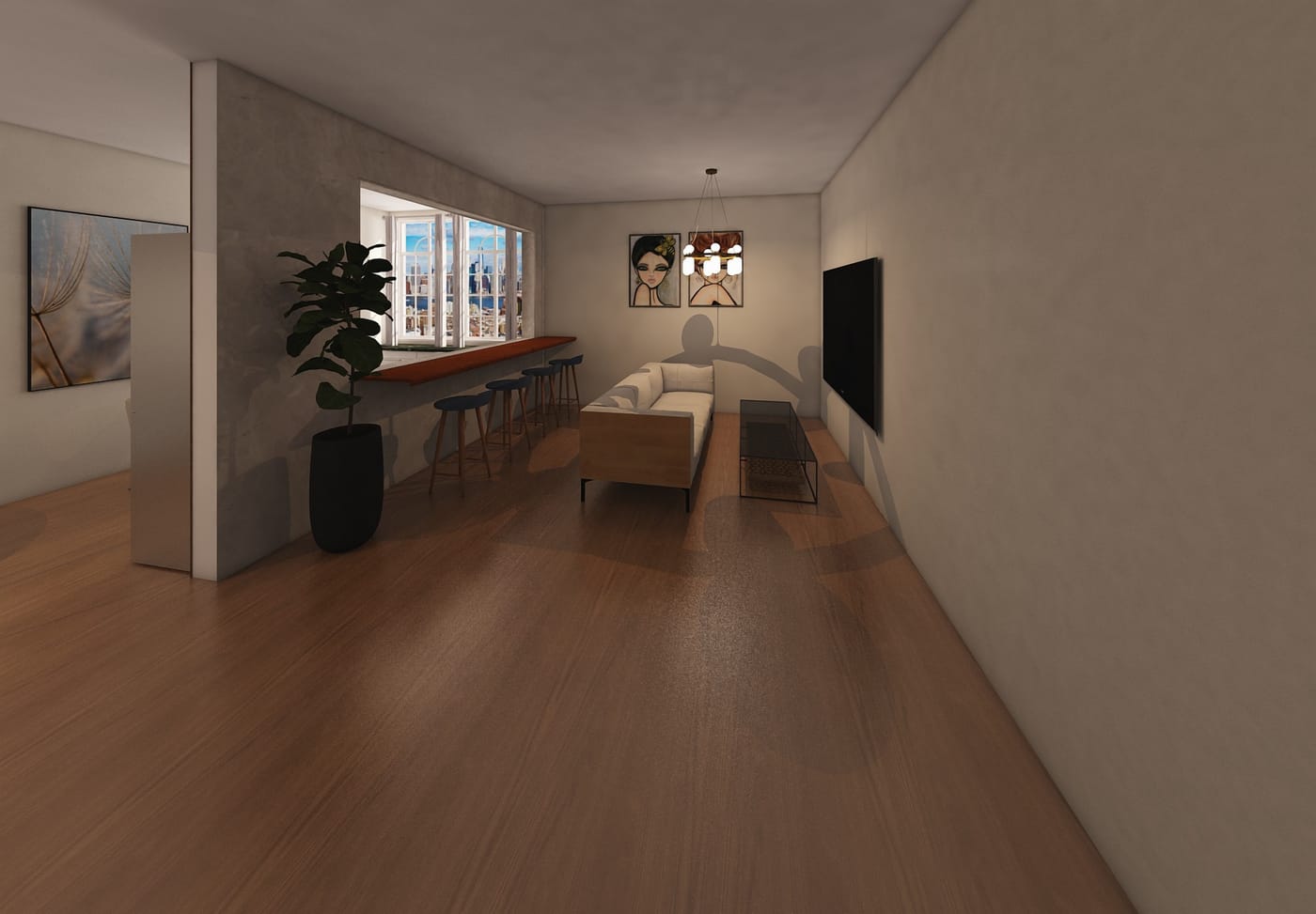 Mid-century living room