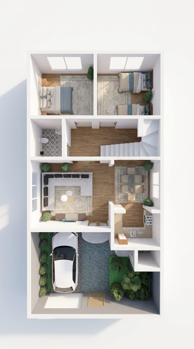 Mid-century floor plan