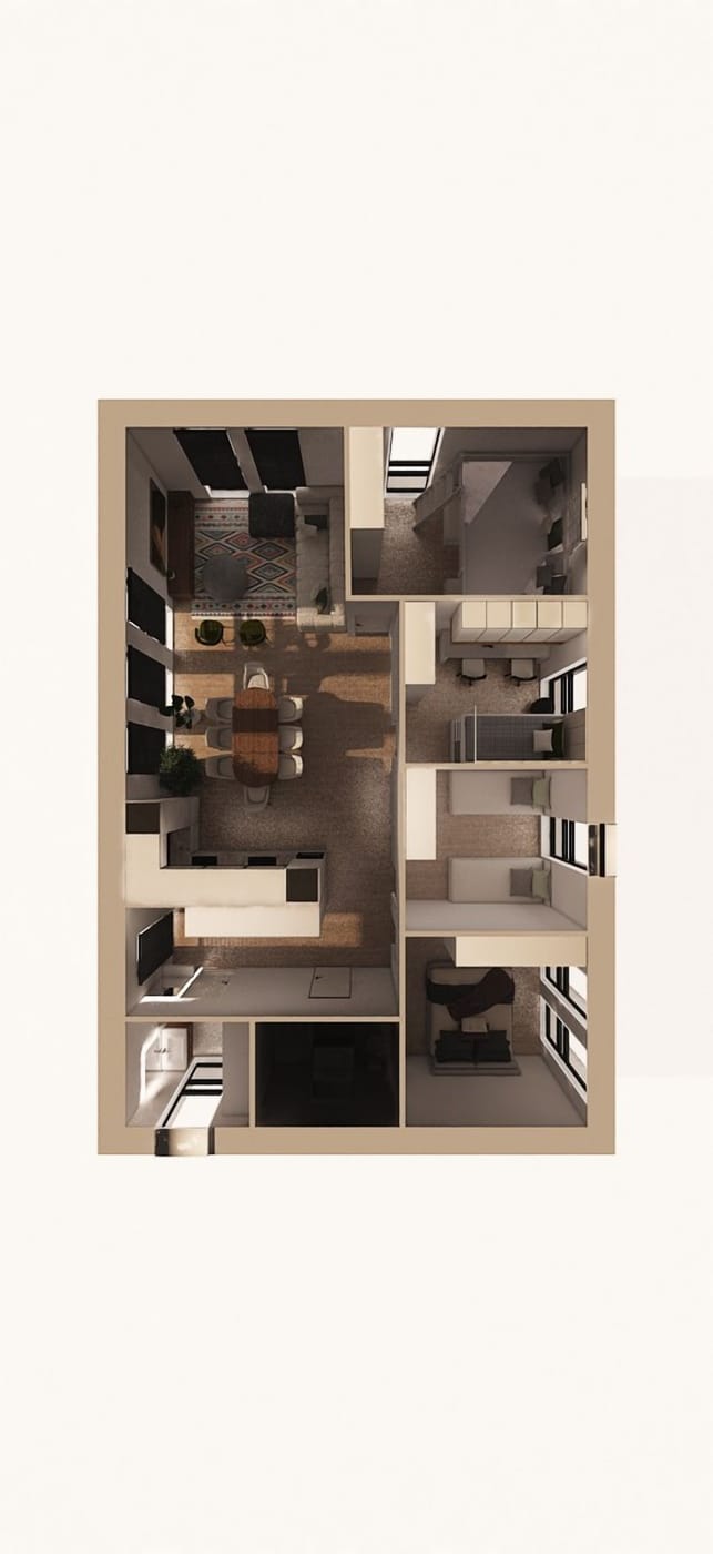 Mid-century floor plan