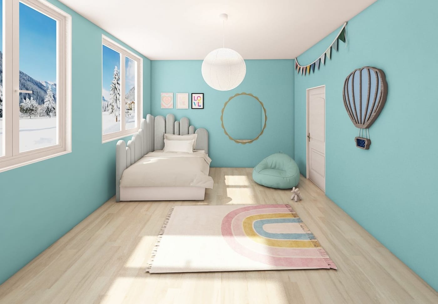 Mid-century kids room