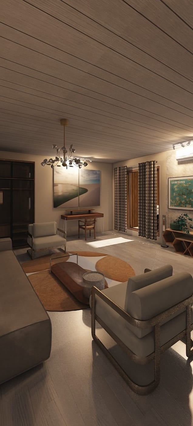 Mid-century living room