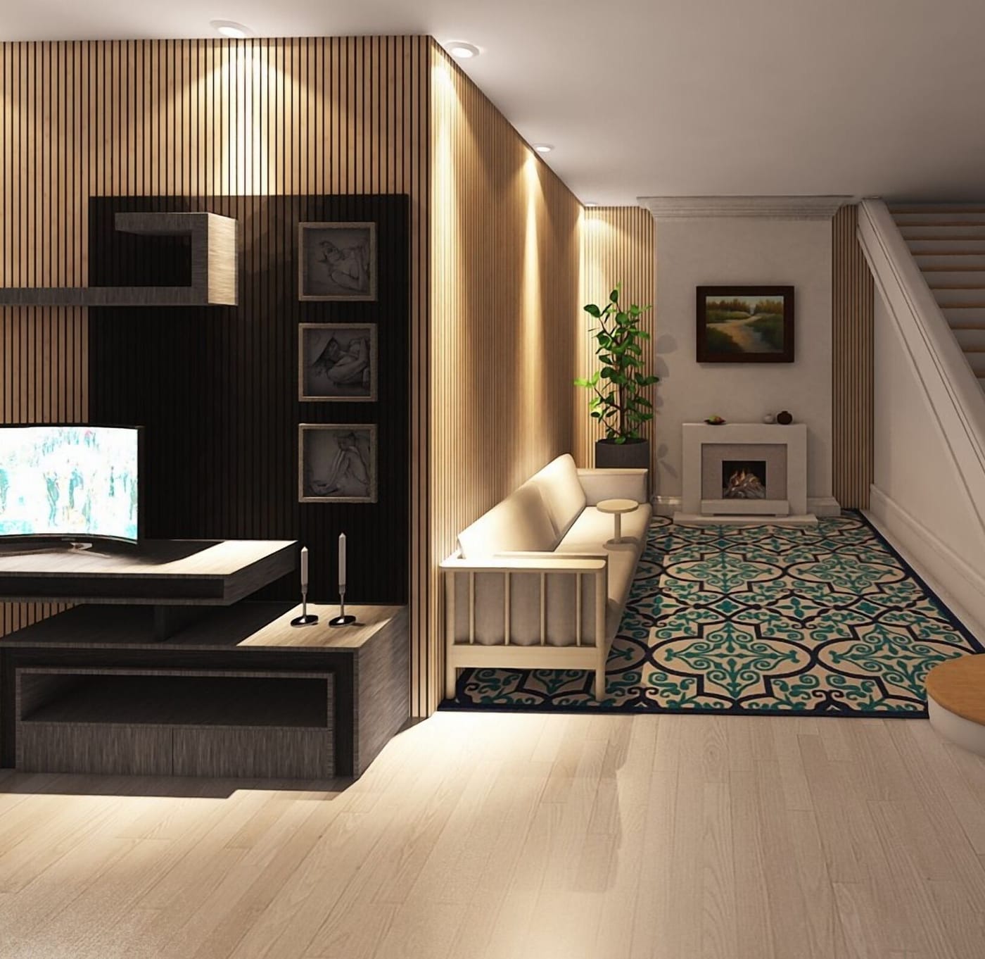 Mid-century living room
