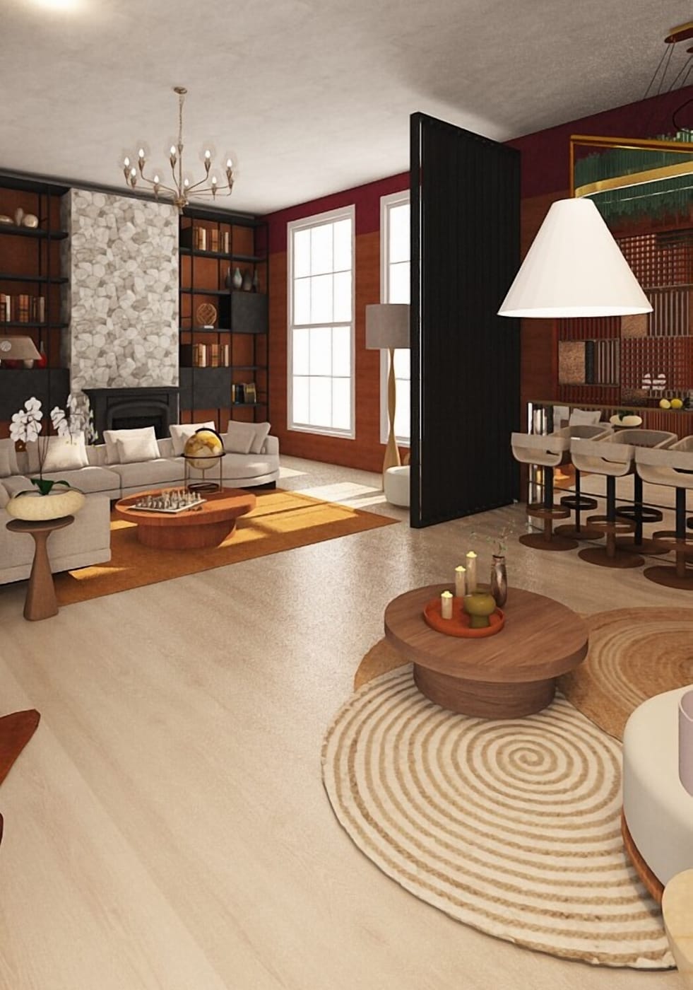Mid-century living room
