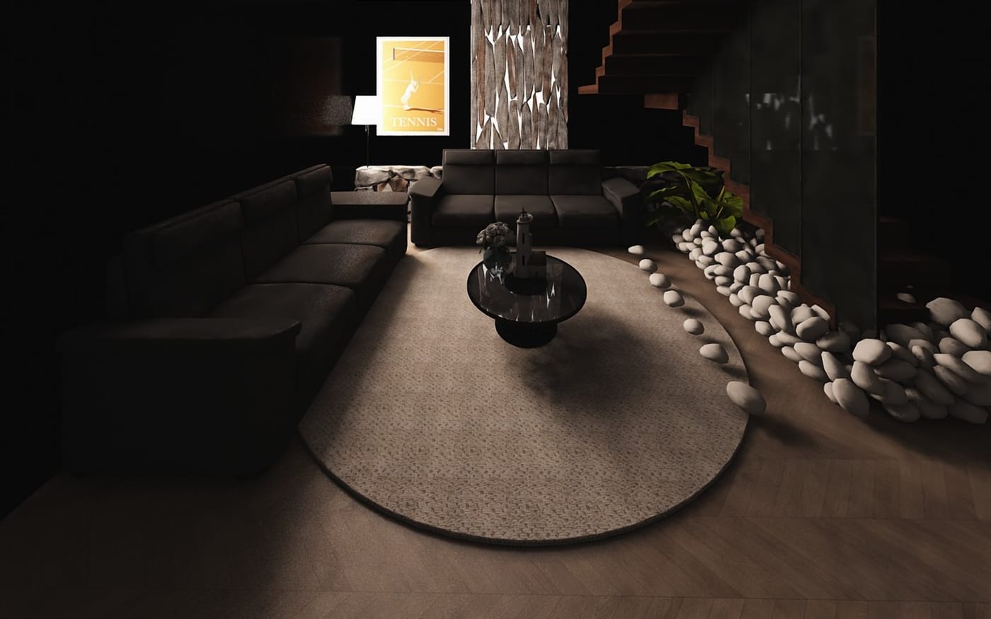 Mid-century living room