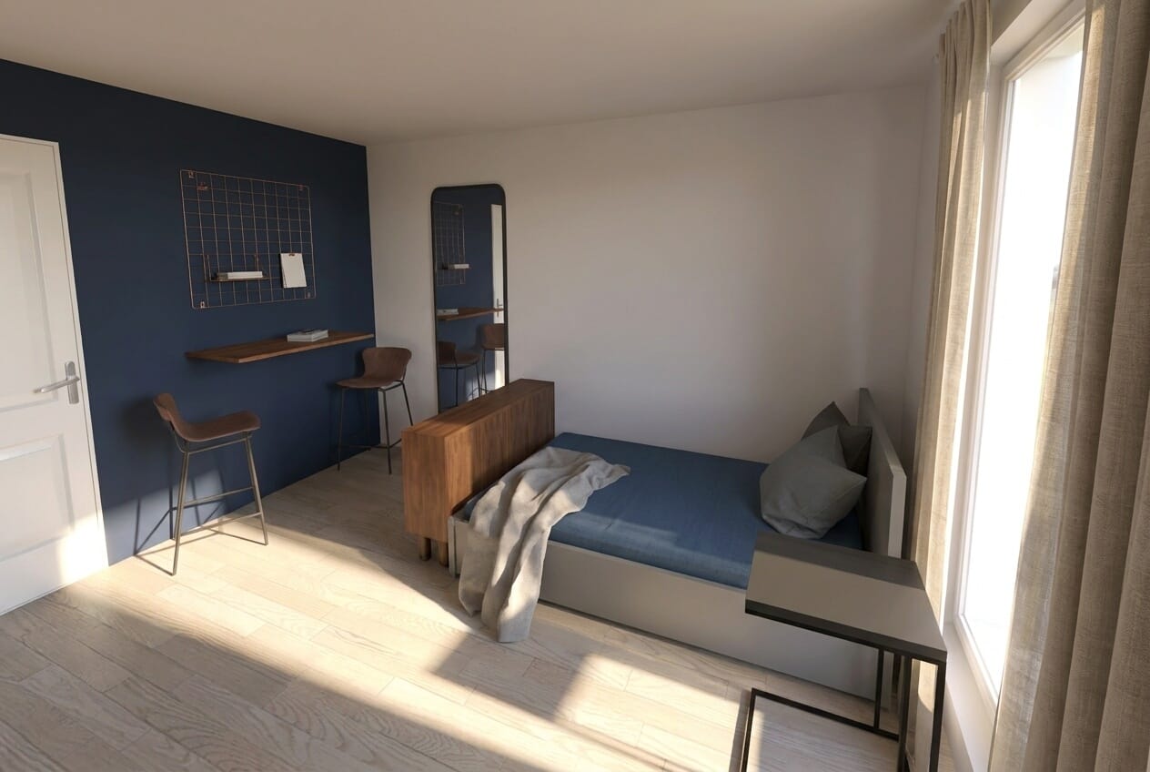 Mid-century bedroom