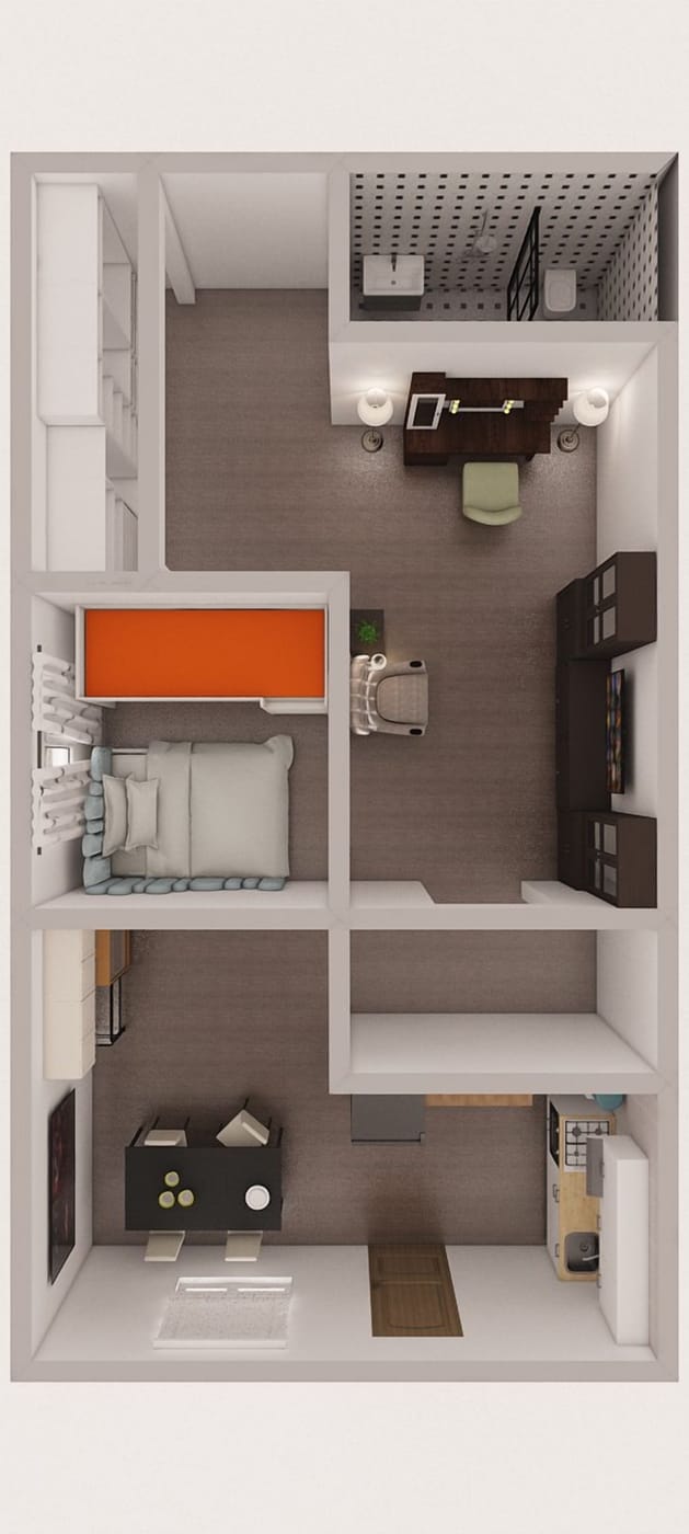 Mid-century bedroom