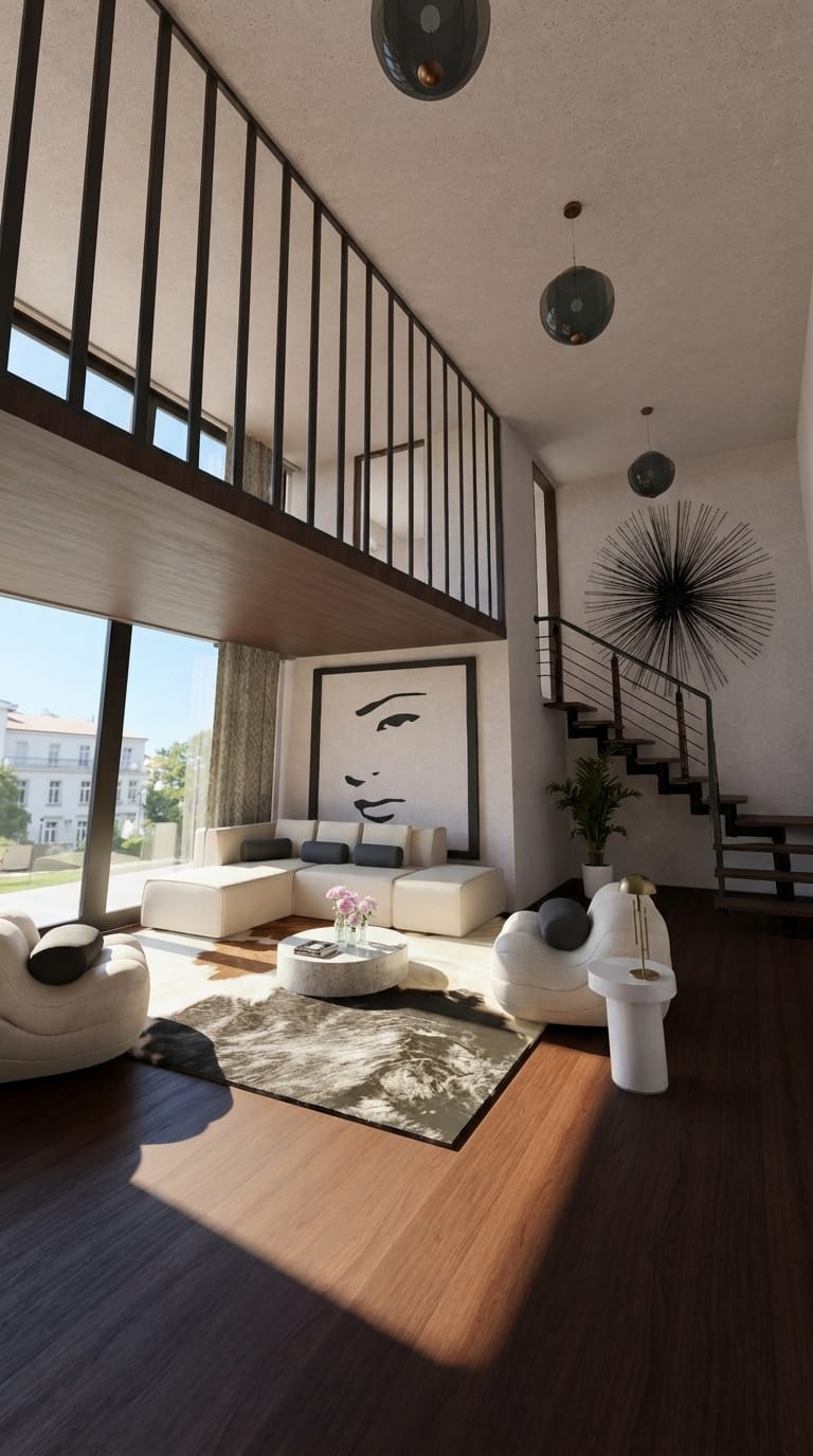 Mid-century living room