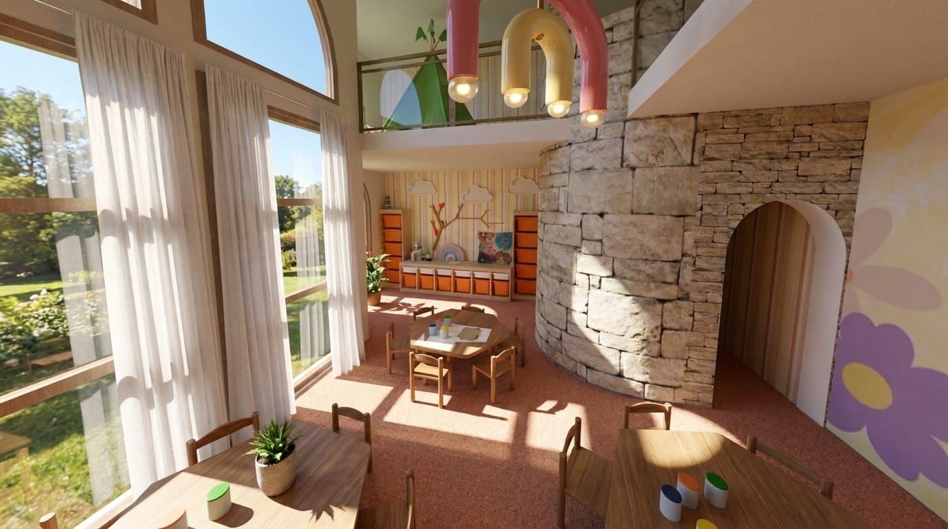 Retro kids room