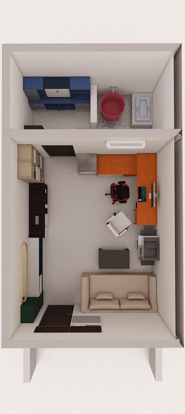 Mid-century living room