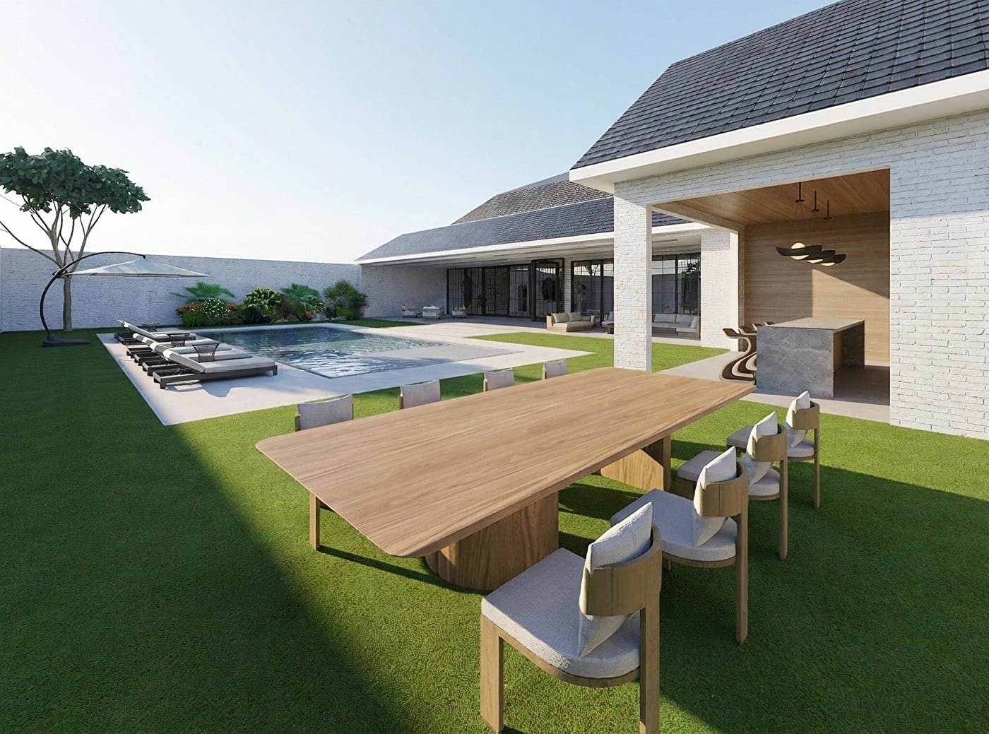 Mid-century outdoor space