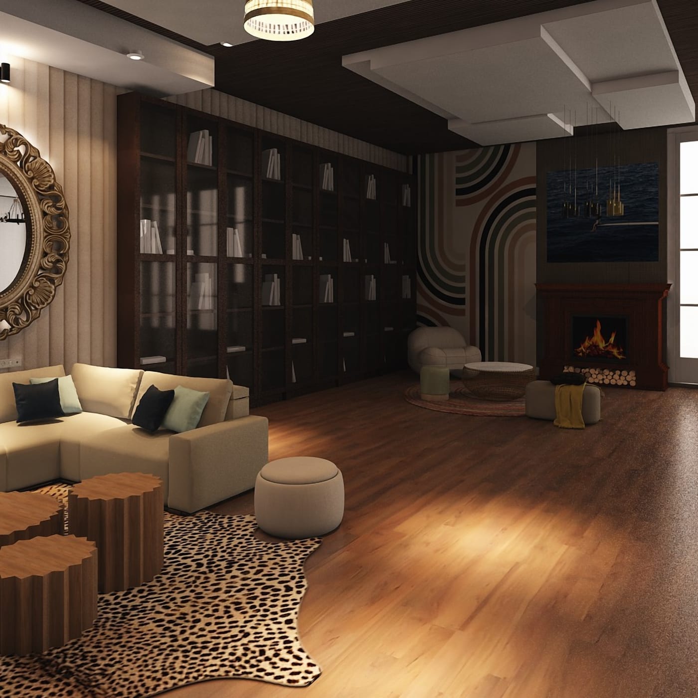 Mid-century living room