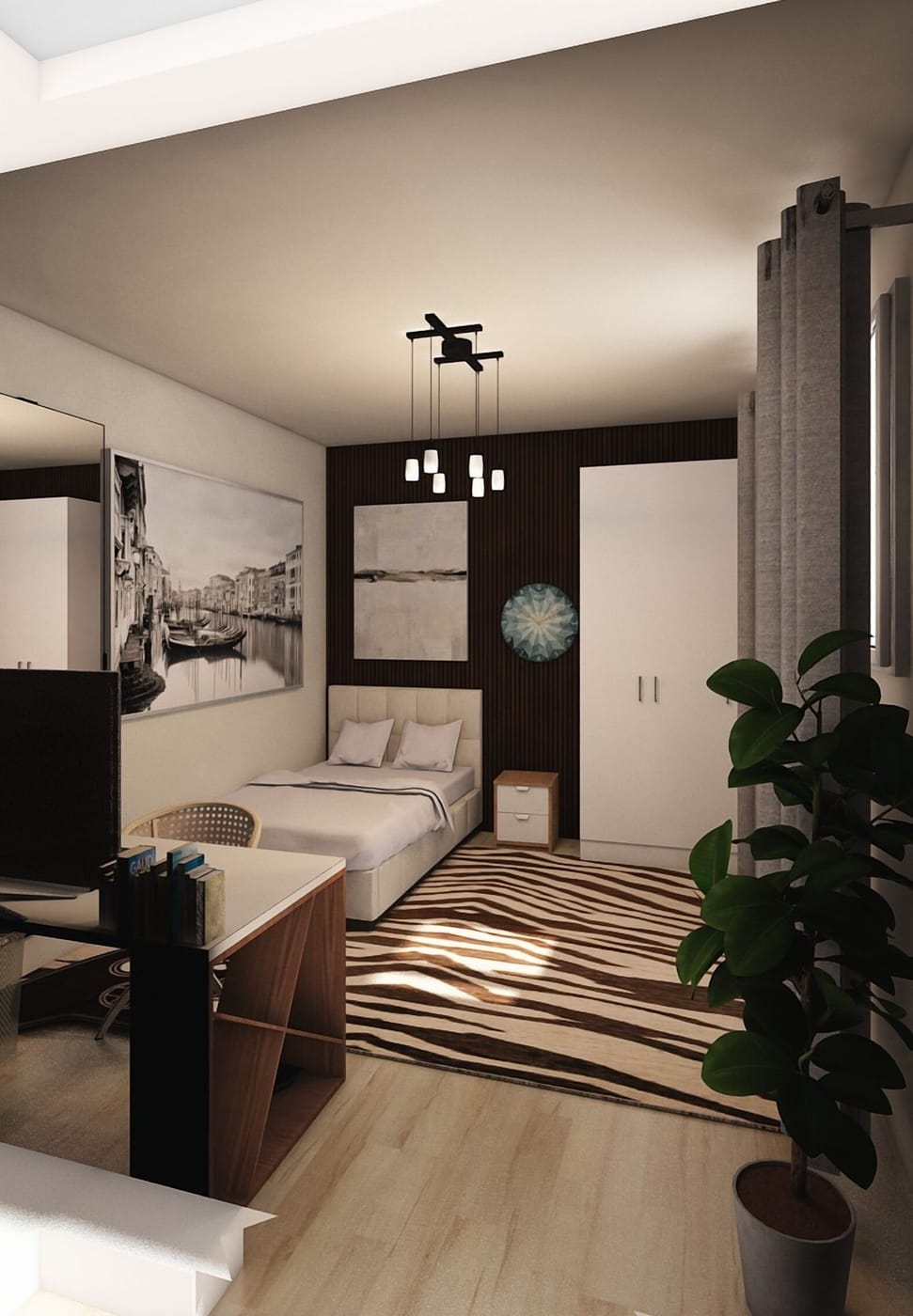 Mid-century bedroom