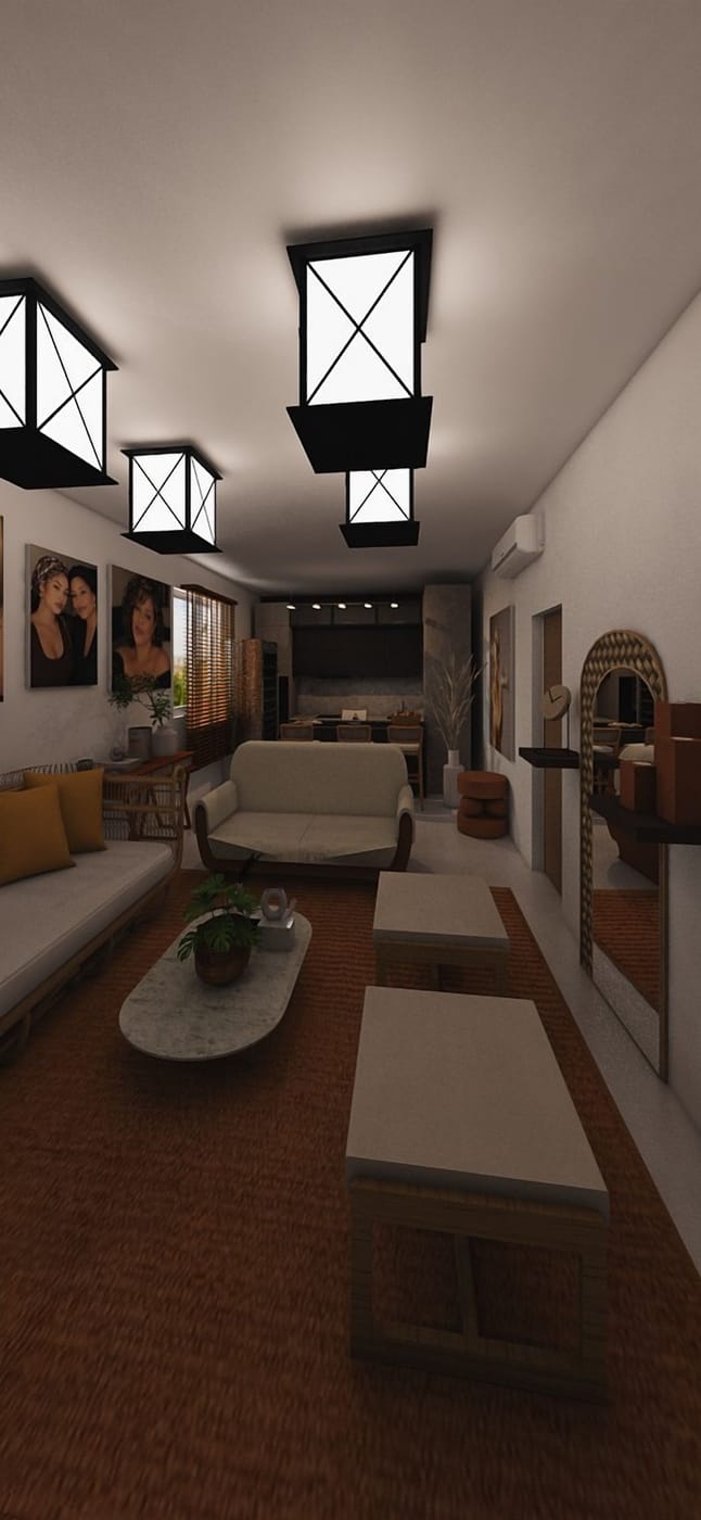 Eclectic living room