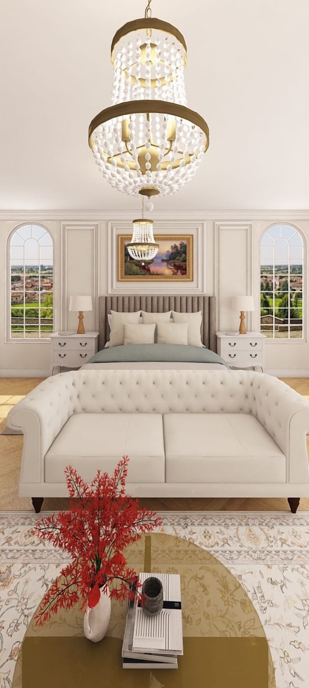 Neoclassical bedroom