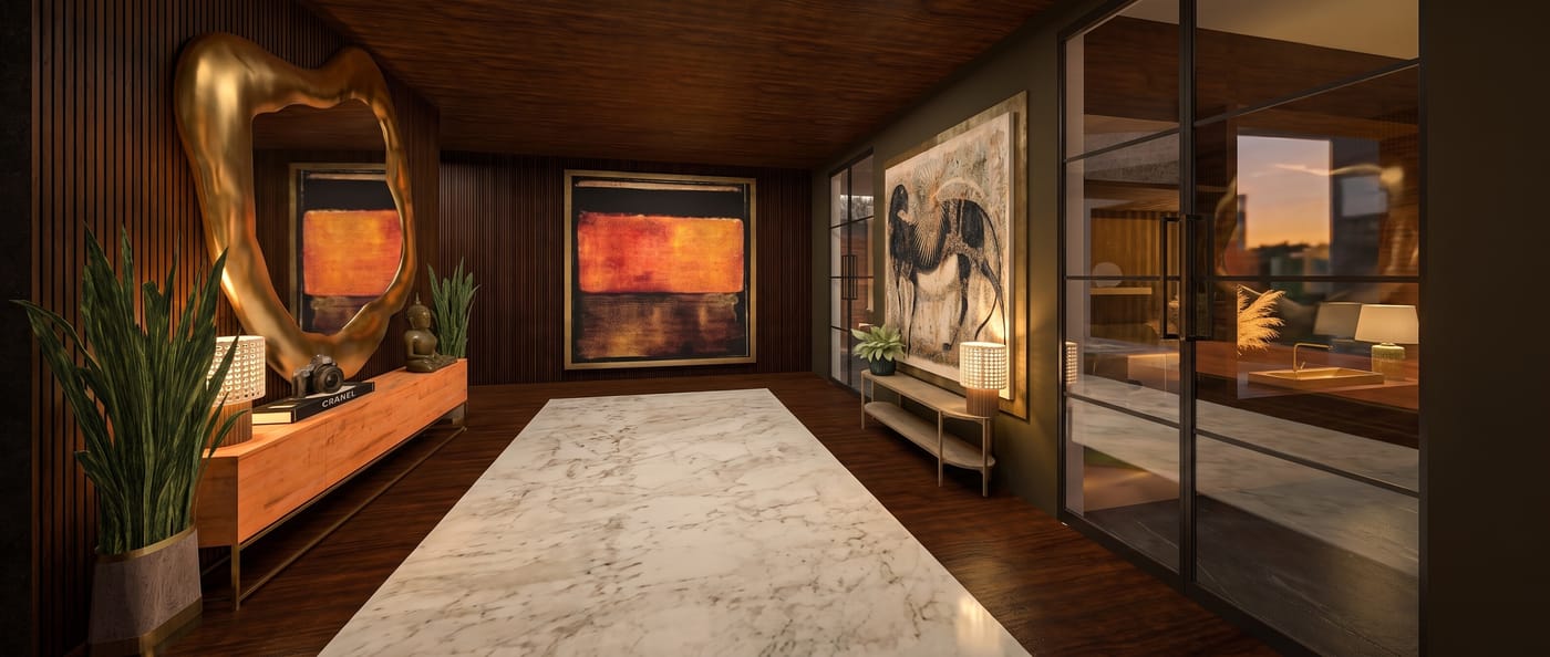 Mid-century hall