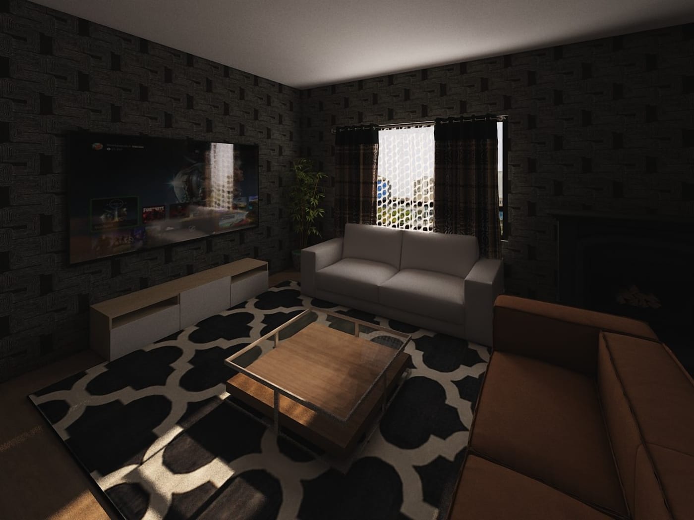 Mid-century living room
