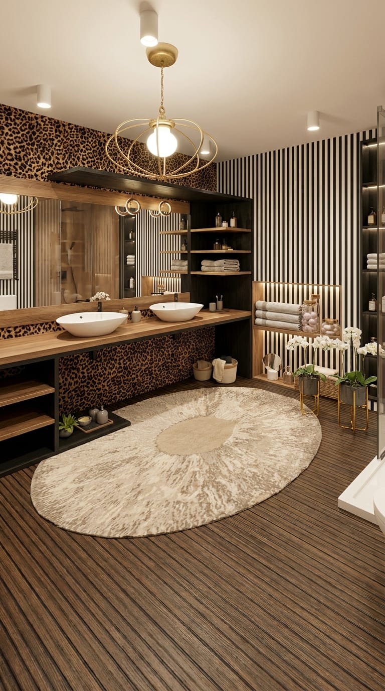 Eclectic bathroom