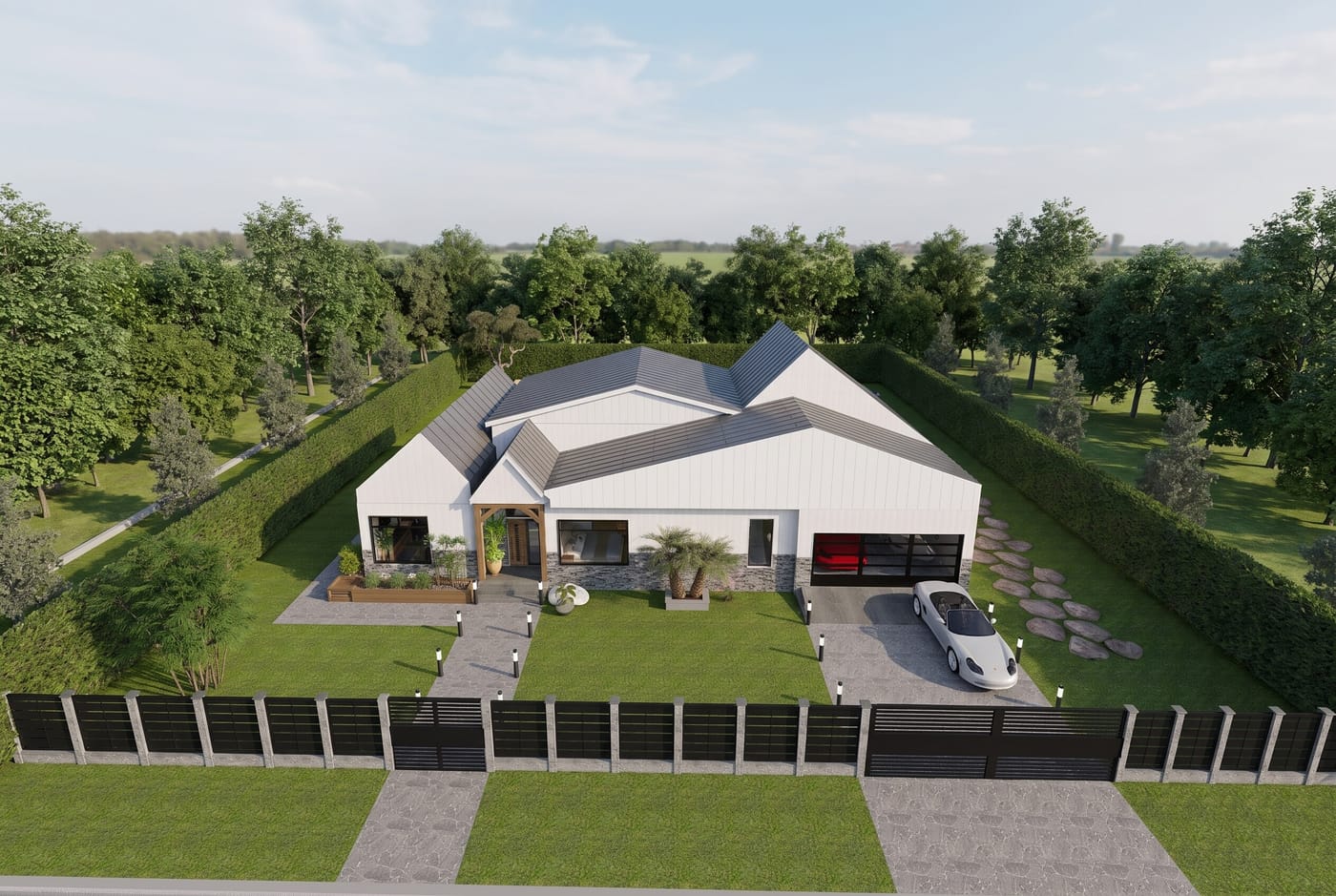 Modern outdoor space