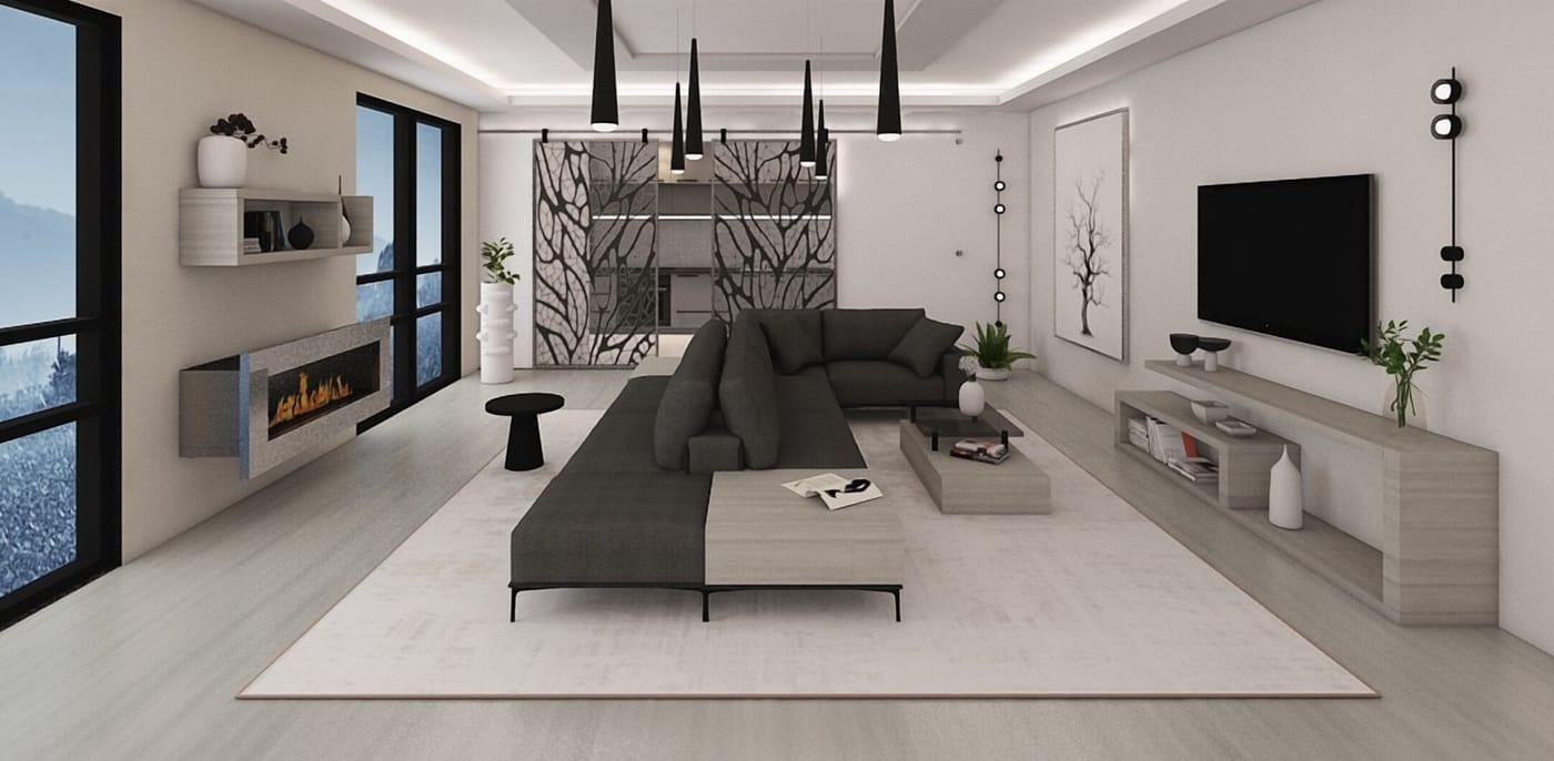 Mid-century living room